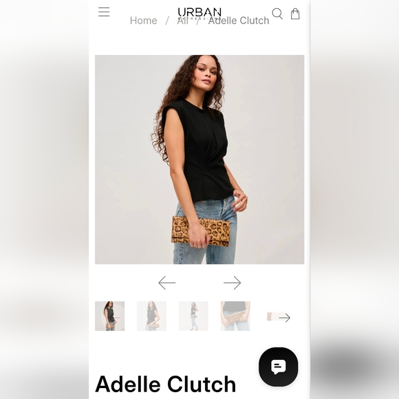 New Urban Expressions Adelle Animal Print Clutch